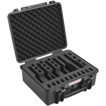Hard Pistol Cases with Pre-cut Lining Lockable Pistol Case for 6 Pistol.
