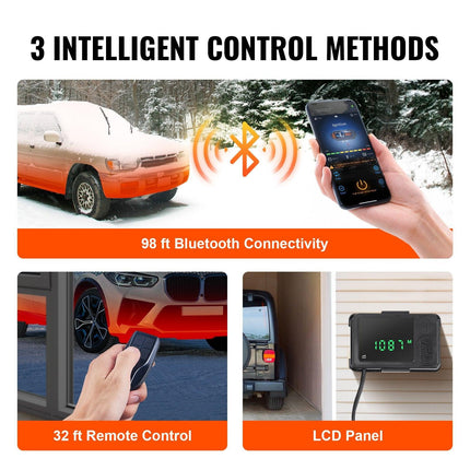 Bluetooth App Control Diesel Air Heater, 12V 2KW Diesel Heater with Automatic Altitude Adjustment, Remote Control and LCD, Diesel Parking Heater for RV Trailer Camper Van Boat And Indoors.