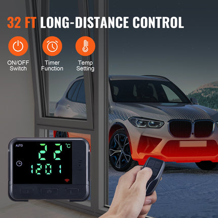 Diesel Air Heater, 12V 2KW Diesel Heater with Remote Control and LCD Display, 10L Fuel Tank Diesel Parking Heater, Rapid Heating for RV Trailer Camper Van Boat And Indoors.