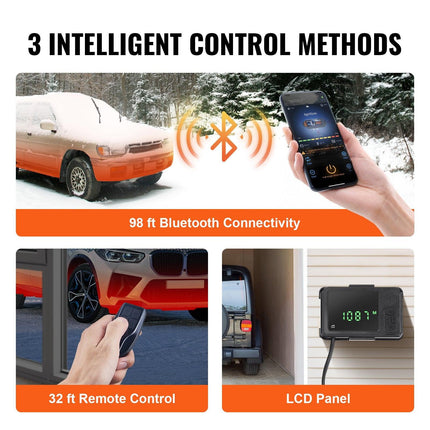 Bluetooth App Control Diesel Air Heater, 12V 5KW Diesel Heater with Automatic Altitude Adjustment, Remote Control and LCD, Diesel Parking Heater for RV Trailer Camper Van Boat And Indoors.