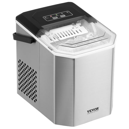 Portable Countertop Ice Maker 26Lbs/24H Self-Cleaning with Scoop Basket.