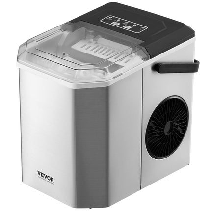 Portable Countertop Ice Maker 26Lbs/24H Self-Cleaning with Scoop Basket.