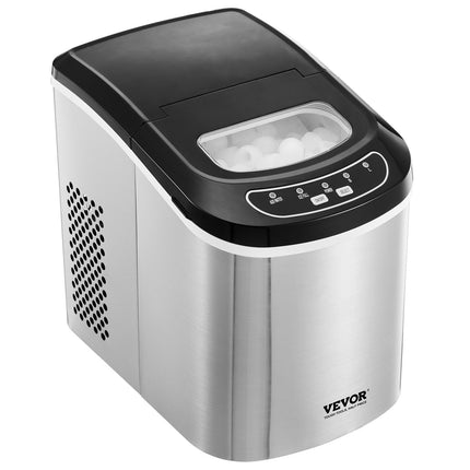Portable Countertop Ice Maker 33Lbs/24H Self-Cleaning with Scoop Basket.