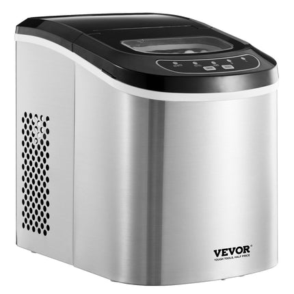 Portable Countertop Ice Maker 33Lbs/24H Self-Cleaning with Scoop Basket.