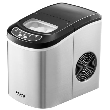 Portable Countertop Ice Maker 33Lbs/24H Self-Cleaning with Scoop Basket.