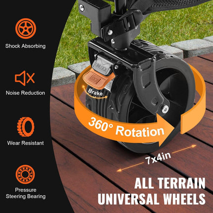 Foldable Double Decker Wagon, 400L Collapsible Wagon Cart with All-Terrain Wheels, Heavy Duty Folding Wagon Cart 350-450 lb Weight Capacity for Camping, Shopping, Garden, 52" Extra Long Extender.
