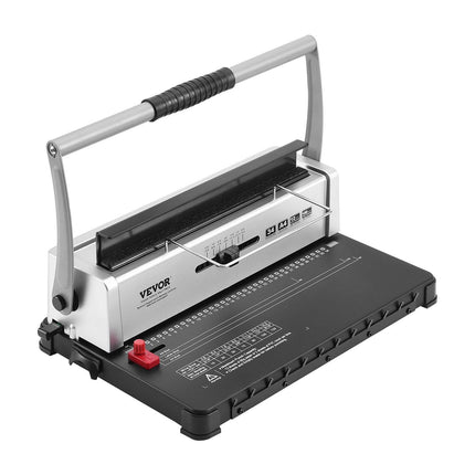 Coil Spiral Binding Machine, Manual Book Maker 34-Holes Binding 120 Sheets, Punch Binder with Adjustable 3/16" - 9/16" Coil Binding Spines and Side Margin, for Letter Size, A4, A5.