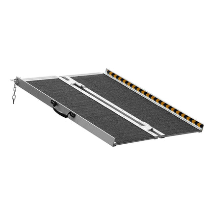 Portable Wheelchair Ramp 2FT, Non-Slip Aluminum Folding Handicap Ramp, Door Threshold Ramps for Wheelchair for Home,Wheel Chair Ramp Steps, Cars, Scooter, Cart, Curbs, Stairs.