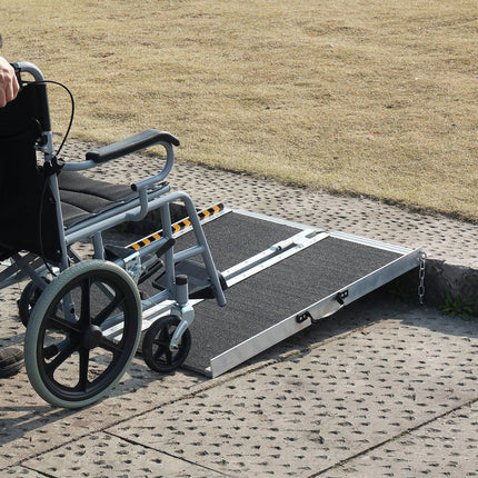Portable Wheelchair Ramp 2FT, Non-Slip Aluminum Folding Handicap Ramp, Door Threshold Ramps for Wheelchair for Home,Wheel Chair Ramp Steps, Cars, Scooter, Cart, Curbs, Stairs.