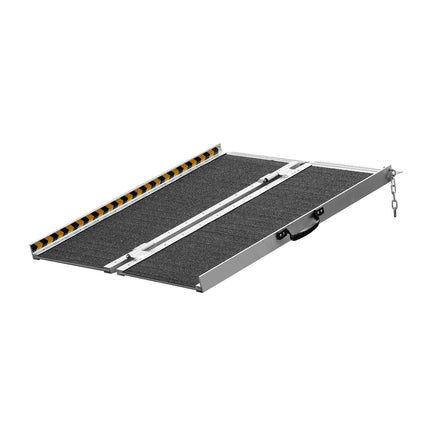 Portable Wheelchair Ramp 2FT, Non-Slip Aluminum Folding Handicap Ramp, Door Threshold Ramps for Wheelchair for Home,Wheel Chair Ramp Steps, Cars, Scooter, Cart, Curbs, Stairs.