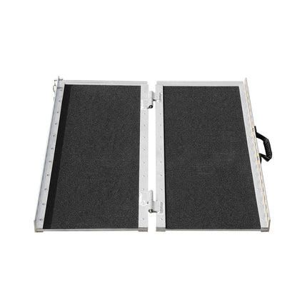 Portable Wheelchair Ramp 2FT, Non-Slip Aluminum Folding Handicap Ramp, Door Threshold Ramps for Wheelchair for Home,Wheel Chair Ramp Steps, Cars, Scooter, Cart, Curbs, Stairs.