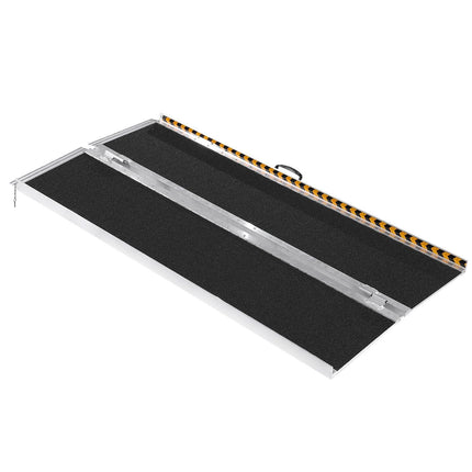 Portable Wheelchair Ramp, 183 cm 363 kg Capacity, Non-Slip Aluminum Folding Threshold Ramp, Foldable Mobility Scooter Ramp Wheel Chair Ramp, Handicap Ramp for Home Steps, Stairs, Doorways, Curbs.