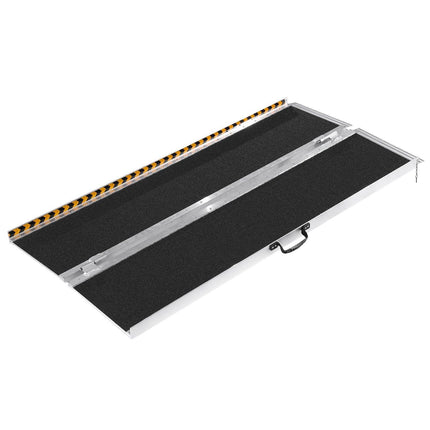 Portable Wheelchair Ramp, 183 cm 363 kg Capacity, Non-Slip Aluminum Folding Threshold Ramp, Foldable Mobility Scooter Ramp Wheel Chair Ramp, Handicap Ramp for Home Steps, Stairs, Doorways, Curbs.