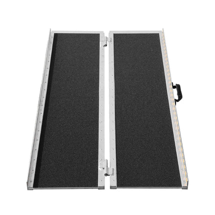 Portable Wheelchair Ramp, 183 cm 363 kg Capacity, Non-Slip Aluminum Folding Threshold Ramp, Foldable Mobility Scooter Ramp Wheel Chair Ramp, Handicap Ramp for Home Steps, Stairs, Doorways, Curbs.