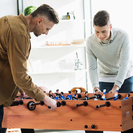 Folding Foosball Table, 106 cm Standard Size Table, Indoor Full Size Foosball Tables for Home, Family, and Game Room, Durable Soccer Set, Includes 2 Balls.