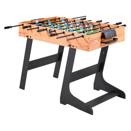 Folding Foosball Table, 106 cm Standard Size Table, Indoor Full Size Foosball Tables for Home, Family, and Game Room, Durable Soccer Set, Includes 2 Balls.