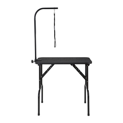 Pet Grooming Table Arm with Clamp, 808 x 460 mm Dog Grooming Station, Foldable Pets Grooming Stand for Medium and Small Dogs, Free No Sit Haunch Holder with Grooming Loop, Bearing 99.8kg.