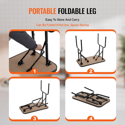 Pet Grooming Table Arm with Clamp, 808 x 460 mm Dog Grooming Station, Foldable Pets Grooming Stand for Medium and Small Dogs, Free No Sit Haunch Holder with Grooming Loop, Bearing 99.8kg.