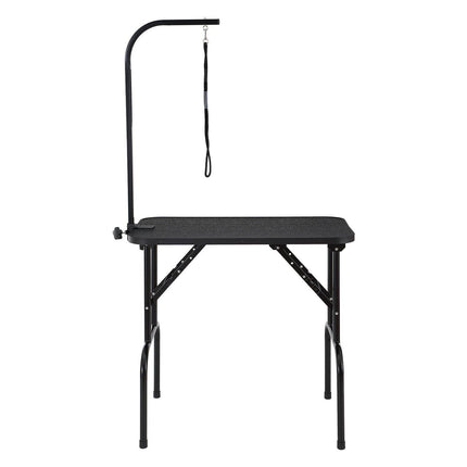 Pet Grooming Table Arm with Clamp, 808 x 460 mm Dog Grooming Station, Foldable Pets Grooming Stand for Medium and Small Dogs, Free No Sit Haunch Holder with Grooming Loop, Bearing 99.8kg.