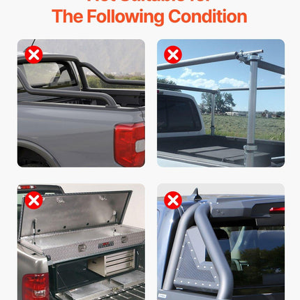 Tri-Fold Truck Bed Tonneau Cover, Compatible with 2015-2024 Ford F-150, 2004 mm Bed, Only Fit 2004 x 1656 mm Inside Bed, 181.4 kg Load Capacity with Built-in LED Light, Quick Folding, Black.