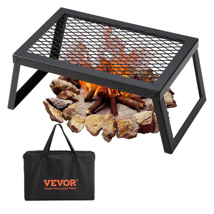 Folding Campfire Grill Portable Camping Fire Pit Steel Outdoor BBQ Picnic.