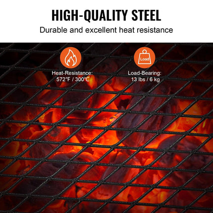 Folding Campfire Grill Portable Camping Fire Pit Steel Outdoor BBQ Picnic.