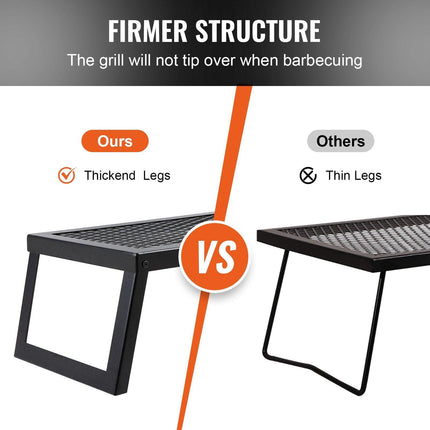 Folding Campfire Grill Portable Camping Fire Pit Steel Outdoor BBQ Picnic.