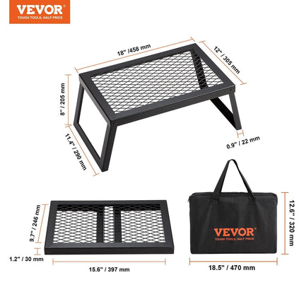 Folding Campfire Grill Portable Camping Fire Pit Steel Outdoor BBQ Picnic.