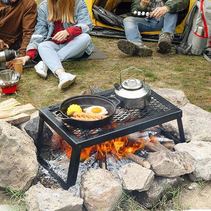 Folding Campfire Grill Portable Camping Fire Pit Steel Outdoor BBQ Picnic.