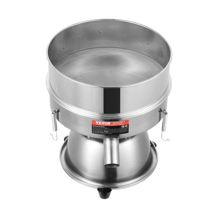 Automatic Electric Vibrating Sieve, Stainless Steel Sifter Shaker Machine with 40+60 Mesh, 45W Automatic Powder Sifter Machine Countertop, Electric Sieve Shaker for Flour Powers, Mungbean, Rice.