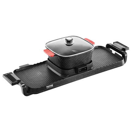 Hot Pot with Grill 2300W 2-in-1 Electric Smokeless BBQ with Removable Pot.