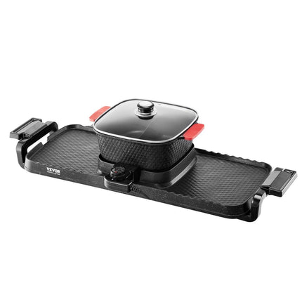 Hot Pot with Grill 2300W 2-in-1 Electric Smokeless BBQ with Removable Pot.