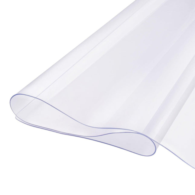 Plastic Table Cover, 42 x 60 Inch 2.0 mm Thick Clear Table Protector, Rectangle PVC Desk Mat, Waterproof & Easy Cleaning Desk Pad Tablecloth, for Office Dresser Dining Room Table Night Stand.