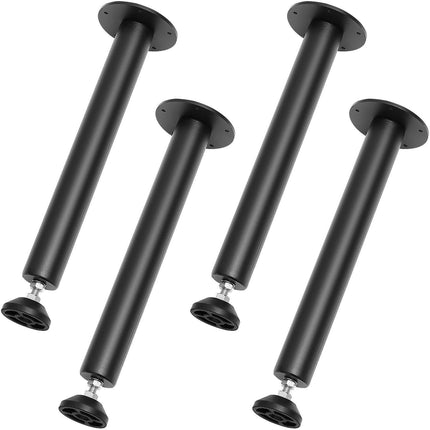 406.4MM Adjustable Desk Legs, Reinforced Steel Office Table Furniture legs Set of 4 for DIY, 1200 lbs Load Capacity Heavy Duty Desk Legs, Quick Instalation Legs with Adjustable Foot Cup Black.