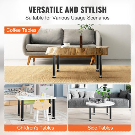 406.4MM Adjustable Desk Legs, Reinforced Steel Office Table Furniture legs Set of 4 for DIY, 1200 lbs Load Capacity Heavy Duty Desk Legs, Quick Instalation Legs with Adjustable Foot Cup Black.