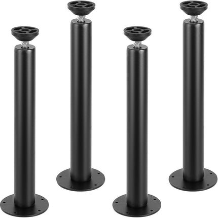 406.4MM Adjustable Desk Legs, Reinforced Steel Office Table Furniture legs Set of 4 for DIY, 1200 lbs Load Capacity Heavy Duty Desk Legs, Quick Instalation Legs with Adjustable Foot Cup Black.