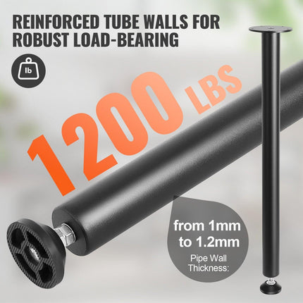 711.2MM Adjustable Desk Legs, Reinforced Steel Office Table Furniture legs Set of 4 for DIY, 544.3KG Load Capacity Heavy Duty Desk Legs, Quick Instalation Legs with Adjustable Foot Cup Black.