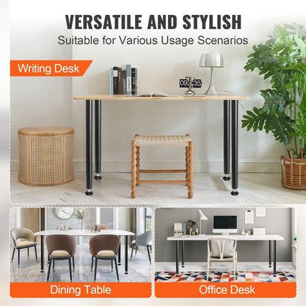 711.2MM Adjustable Desk Legs, Reinforced Steel Office Table Furniture legs Set of 4 for DIY, 544.3KG Load Capacity Heavy Duty Desk Legs, Quick Instalation Legs with Adjustable Foot Cup Black.