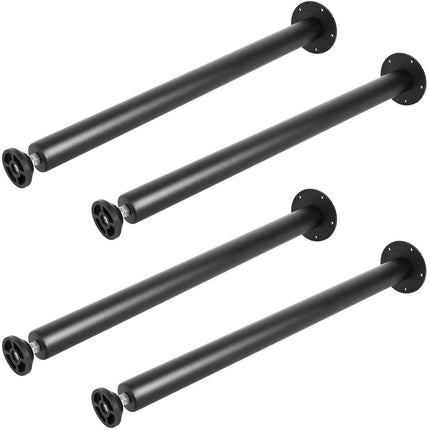 711.2MM Adjustable Desk Legs, Reinforced Steel Office Table Furniture legs Set of 4 for DIY, 544.3KG Load Capacity Heavy Duty Desk Legs, Quick Instalation Legs with Adjustable Foot Cup Black.