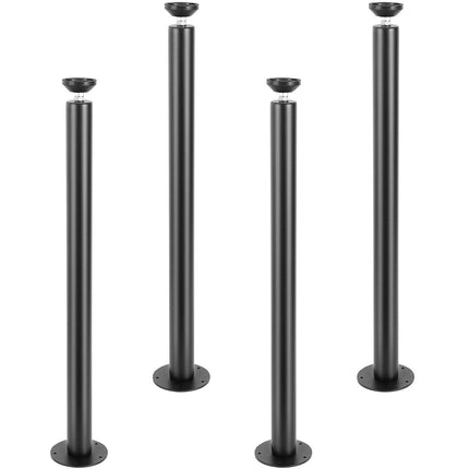 711.2MM Adjustable Desk Legs, Reinforced Steel Office Table Furniture legs Set of 4 for DIY, 544.3KG Load Capacity Heavy Duty Desk Legs, Quick Instalation Legs with Adjustable Foot Cup Black.