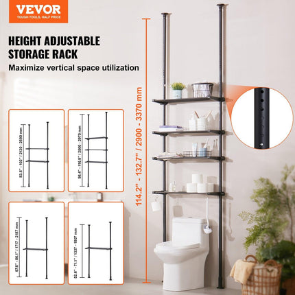 Over the Toilet Storage 4-Tier Bathroom Shelf Rack Space Saver Organizer.