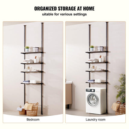 Over the Toilet Storage 4-Tier Bathroom Shelf Rack Space Saver Organizer.