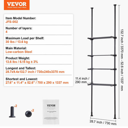 Over the Toilet Storage 4-Tier Bathroom Shelf Rack Space Saver Organizer.
