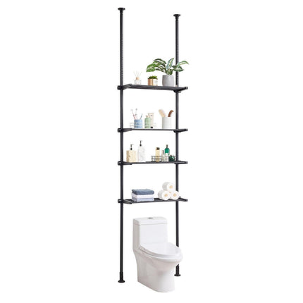 Over the Toilet Storage 4-Tier Bathroom Shelf Rack Space Saver Organizer.