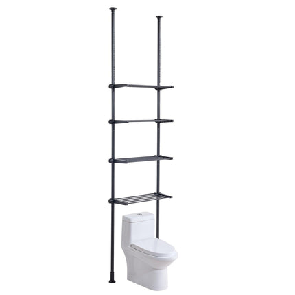 Over the Toilet Storage 4-Tier Bathroom Shelf Rack Space Saver Organizer.