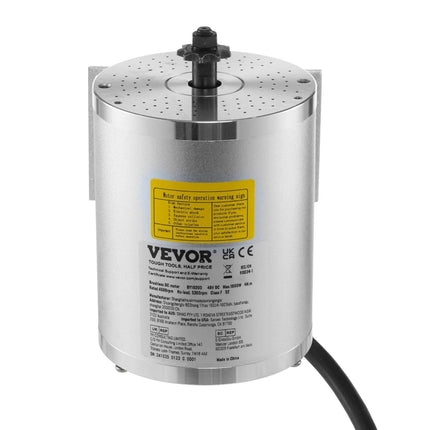 1800W Electric Brushless DC Motor 48V 4500rpm Motor for E-Bike Dirt Bike.