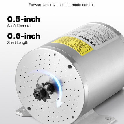 2000W Electric Brushless DC Motor Kit - 48V 4300rpm Motor with Upgraded Speed Controller and Throttle Grip Kit for Go Karts E-Bike Motorcycle Scooter DIY.