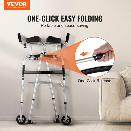 VEVOR Folding Walker — Adjustable Aluminium.