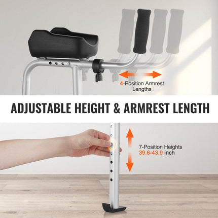 VEVOR Folding Walker — Adjustable Aluminium.