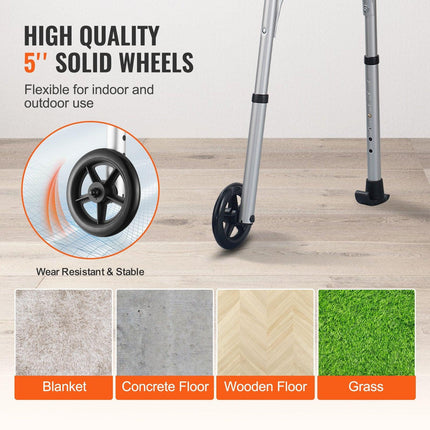 VEVOR Folding Walker — Adjustable Aluminium.
